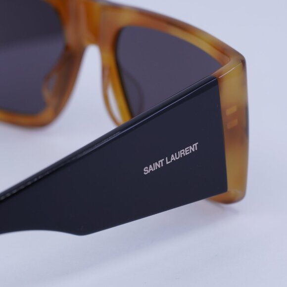 Saint Laurent SL635ACETATE 005 Sunglasses Havana Rectangle Frame, Grey Lenses - Picture 6 of 11